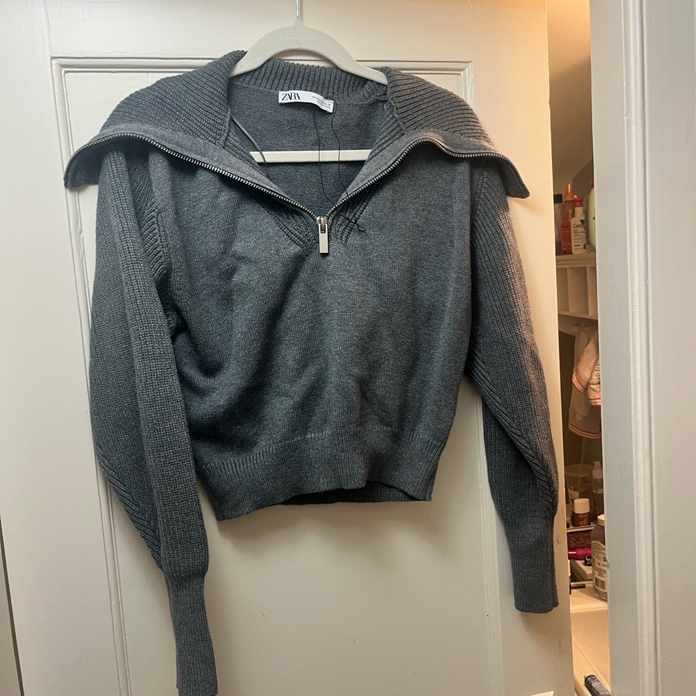 Zara Gray Women's Cowl Neck Sweater